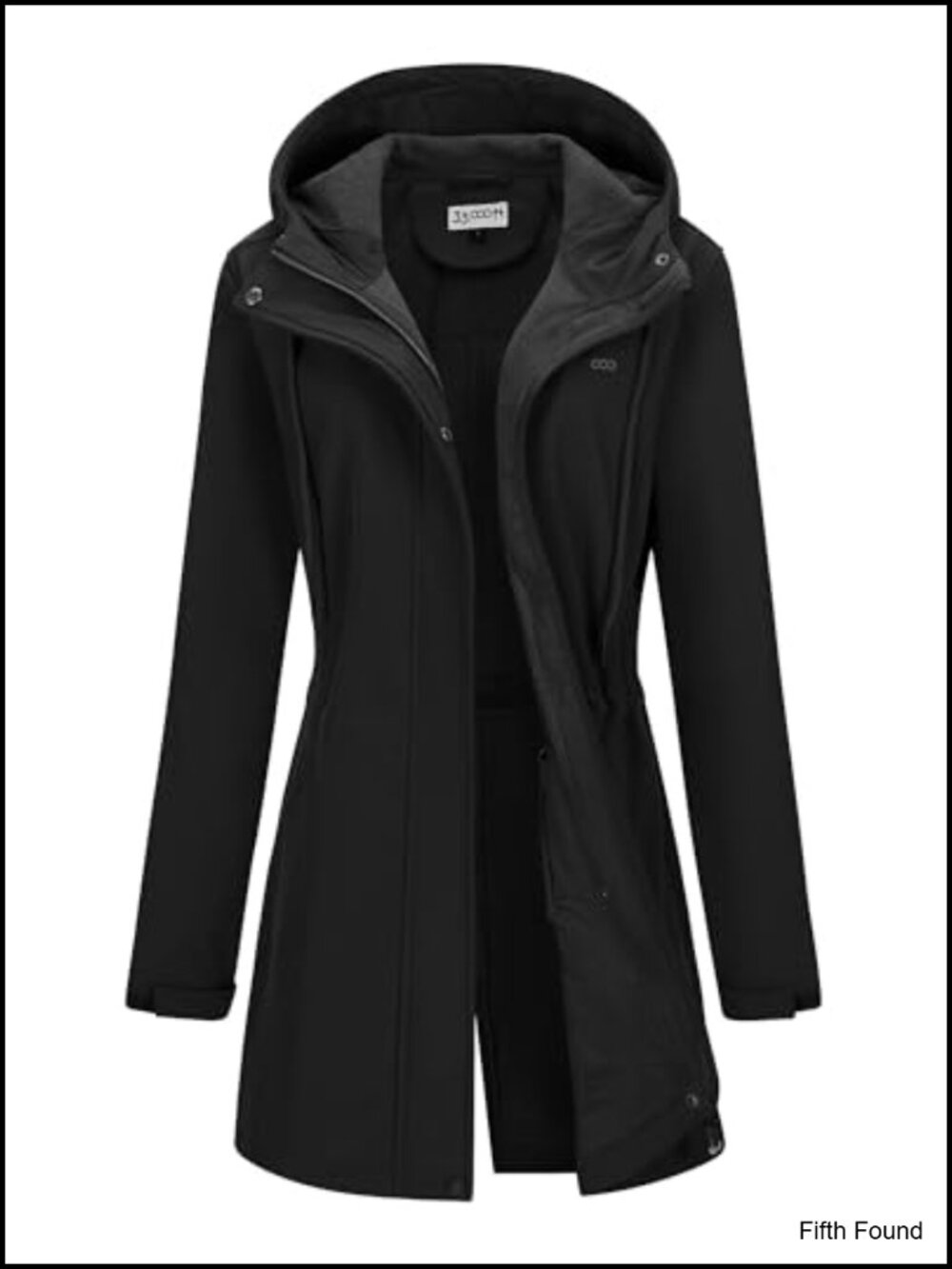 Women's Hooded Softshell Jacket Fleece Lined Waterproof Windproof Raincoat